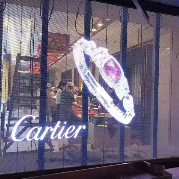 Video Display 3.91-7.81 500X1000mm Transparent LED Display Included Transparent LED Video Wall