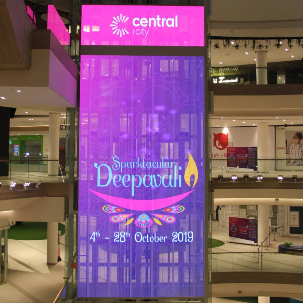 Low Carbon Emissions LED Transparent Flexible Display for Car Dealerships