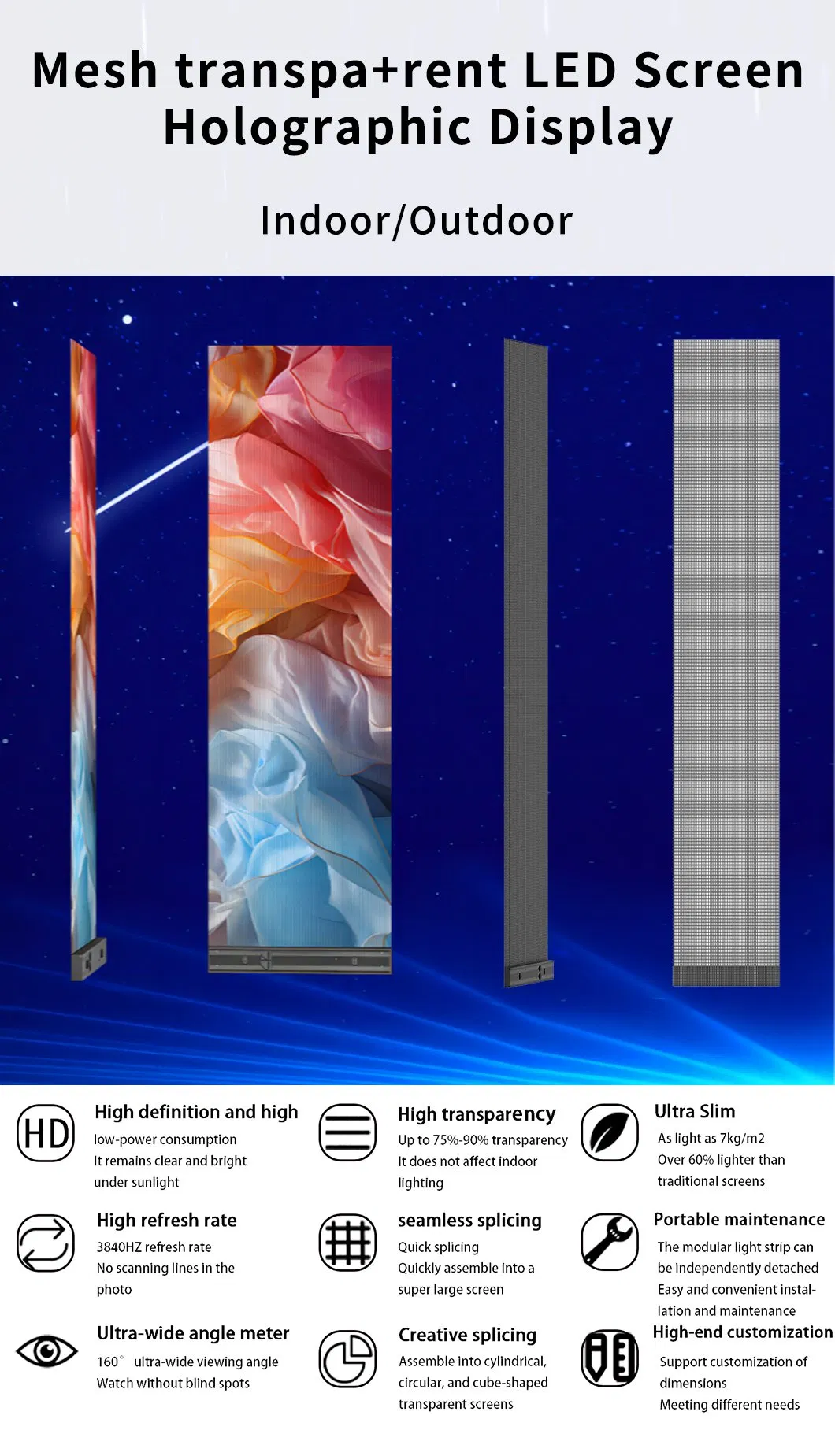 Transparent LED Glass Screen Banner