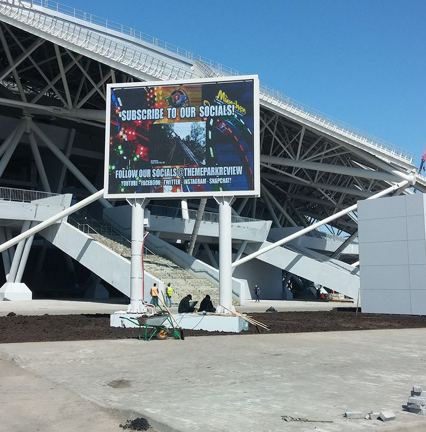 LED Display Board P8 Waterproof Advertisement Screen Panel Outdoor Fixed Installation Billboard