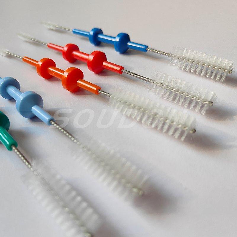 Double Head Medical Endoscope Single Use Cleaning Brush with CE FDA