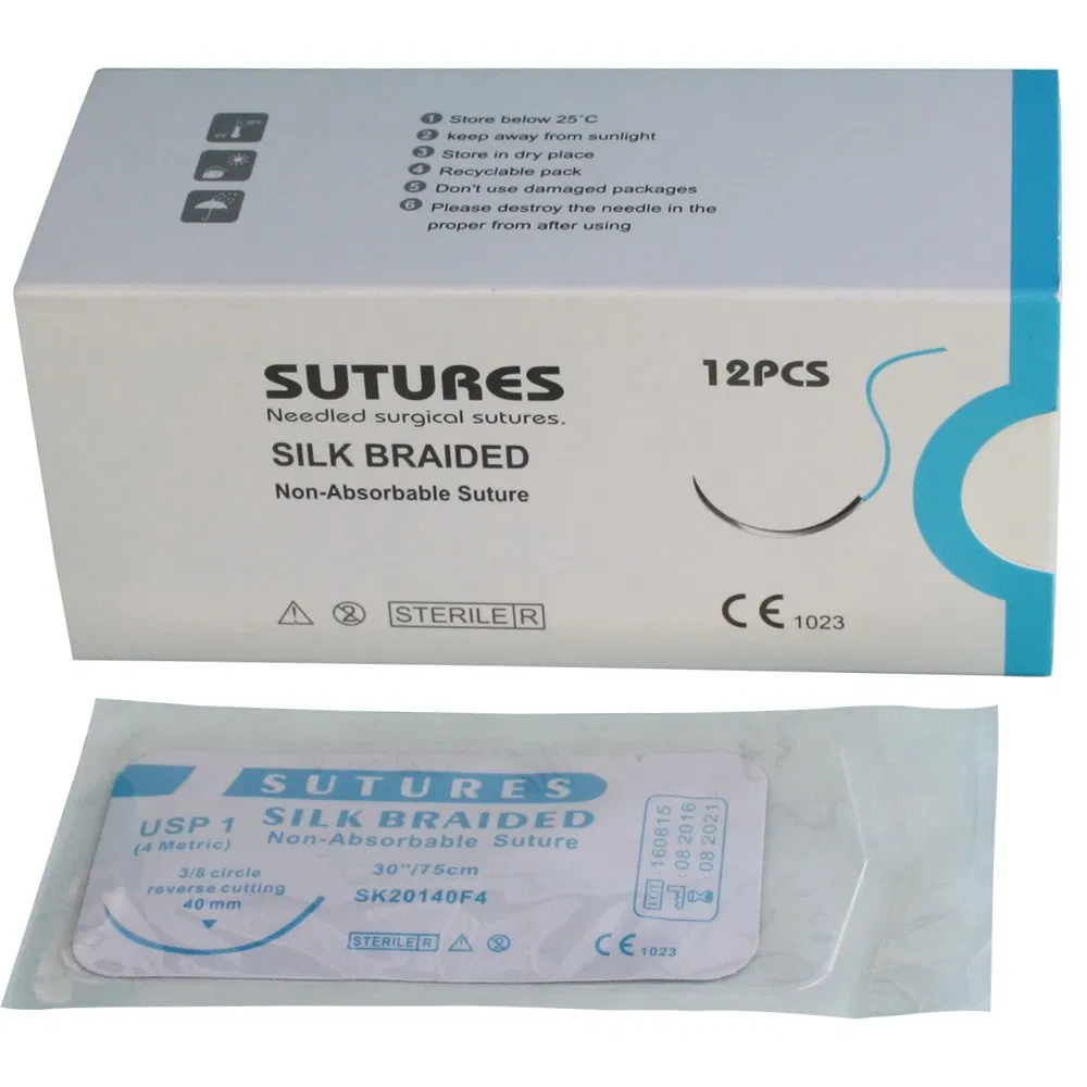 Silk Braided Sutures Surgical Suturing Kit Autoshield Duo Needle