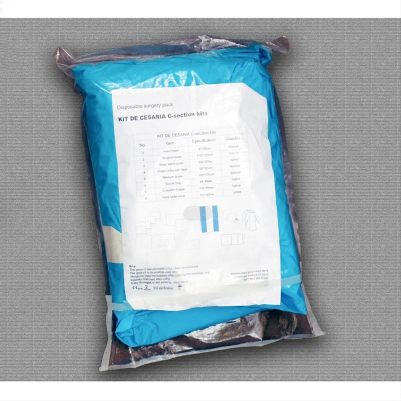 SJ Medical Eo Sterilization Operation Caesarean Section Surgical Pack Disposable C-Section Pack for Hospital Operating Room