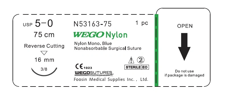 Good Quality Nylon Surgical Suture in Blue or Black Color