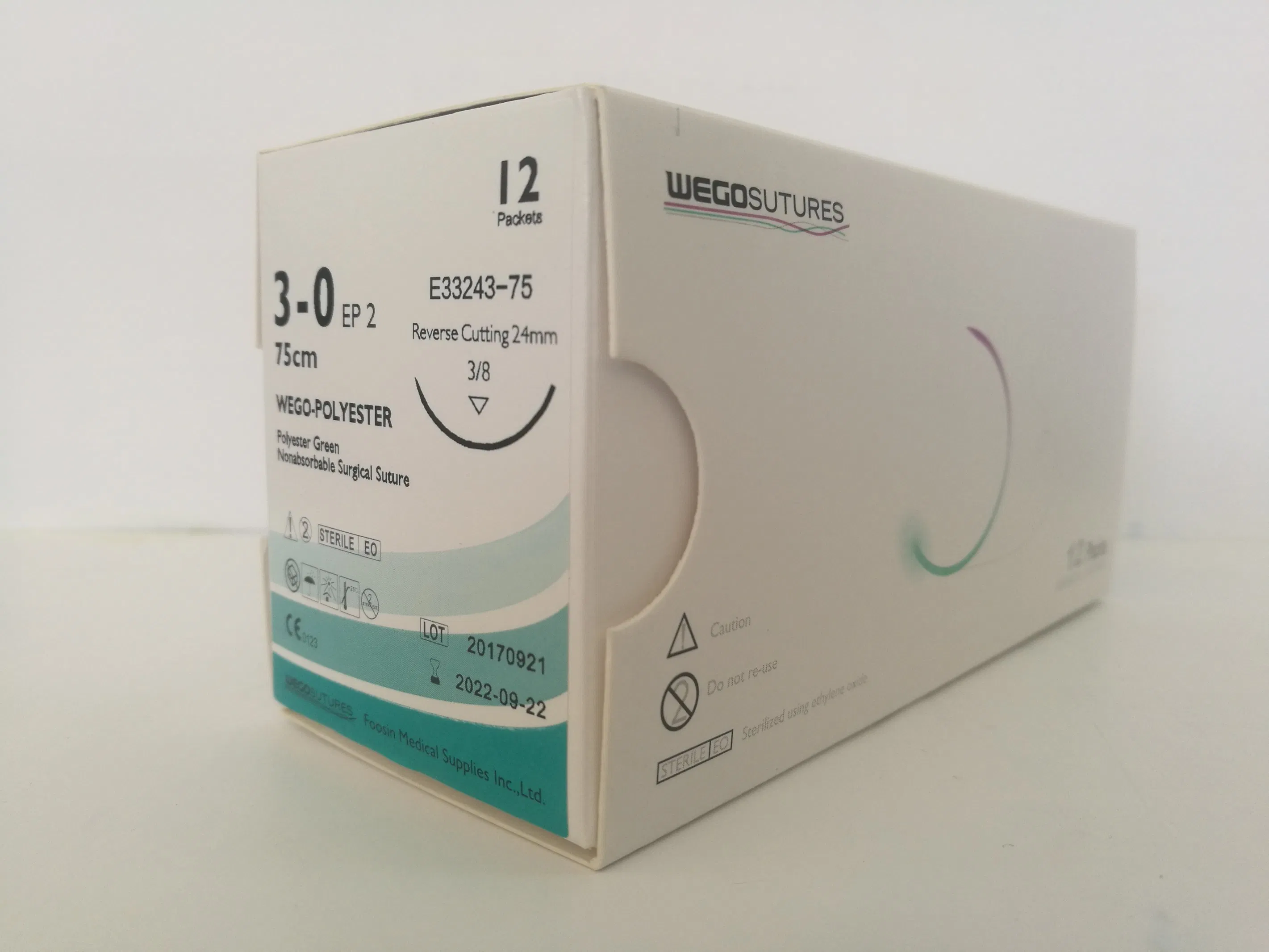 Green Polyester Surgical Suture with Good Quality OEM