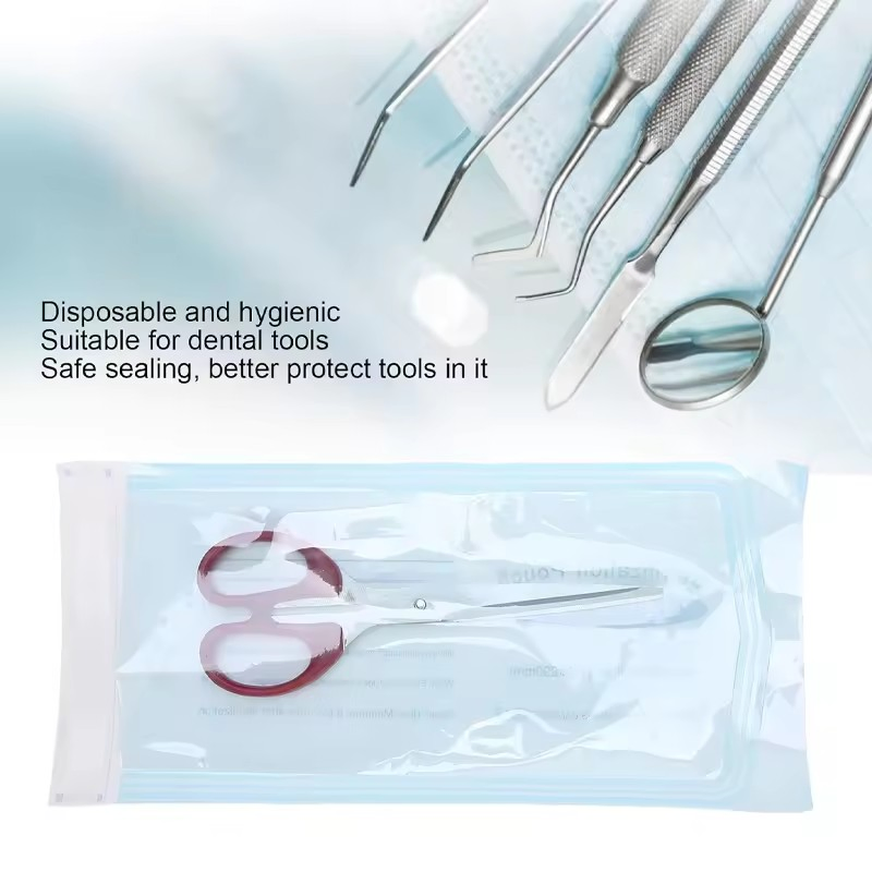 Self-Sealing Sterilization Pouch for Hospital or Dental Instruments
