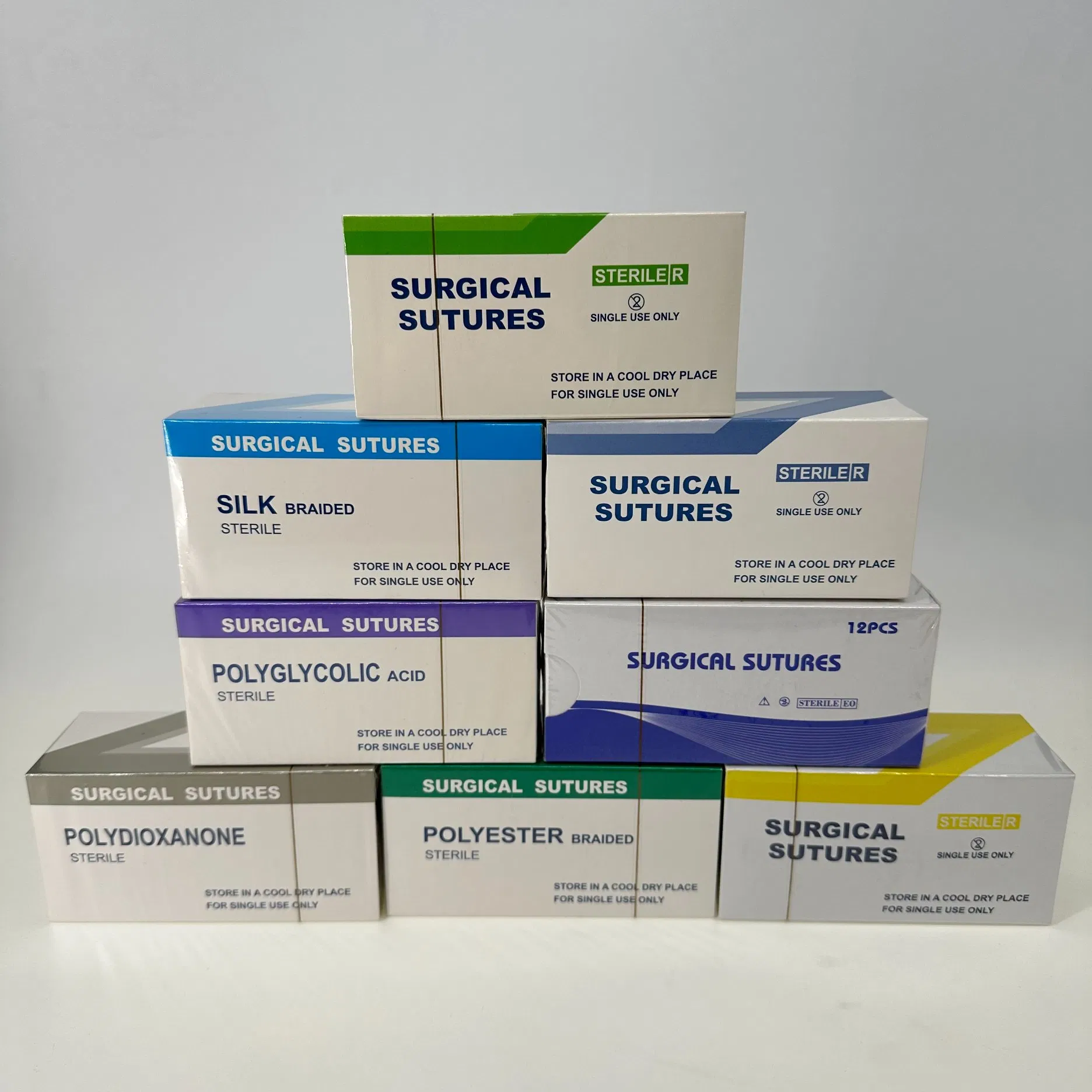 Medical Disposable Sterile Nylon Monofilament Silk Catgut Absorbable Surgical Suture with Needle