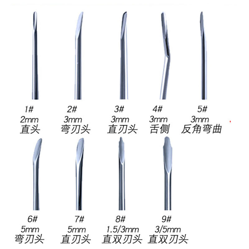 Assorted Dental Minimally Invasive Root Elevators 9 PCS Set Autoclavable Plastic Handle Dentist Surgical Instruments