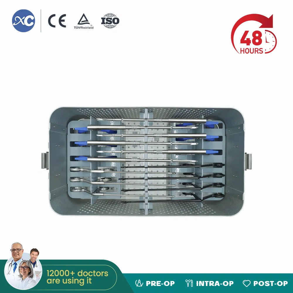 Biportal Endoscopic Spine Surgery Instrument Set with Laminectomy Forceps