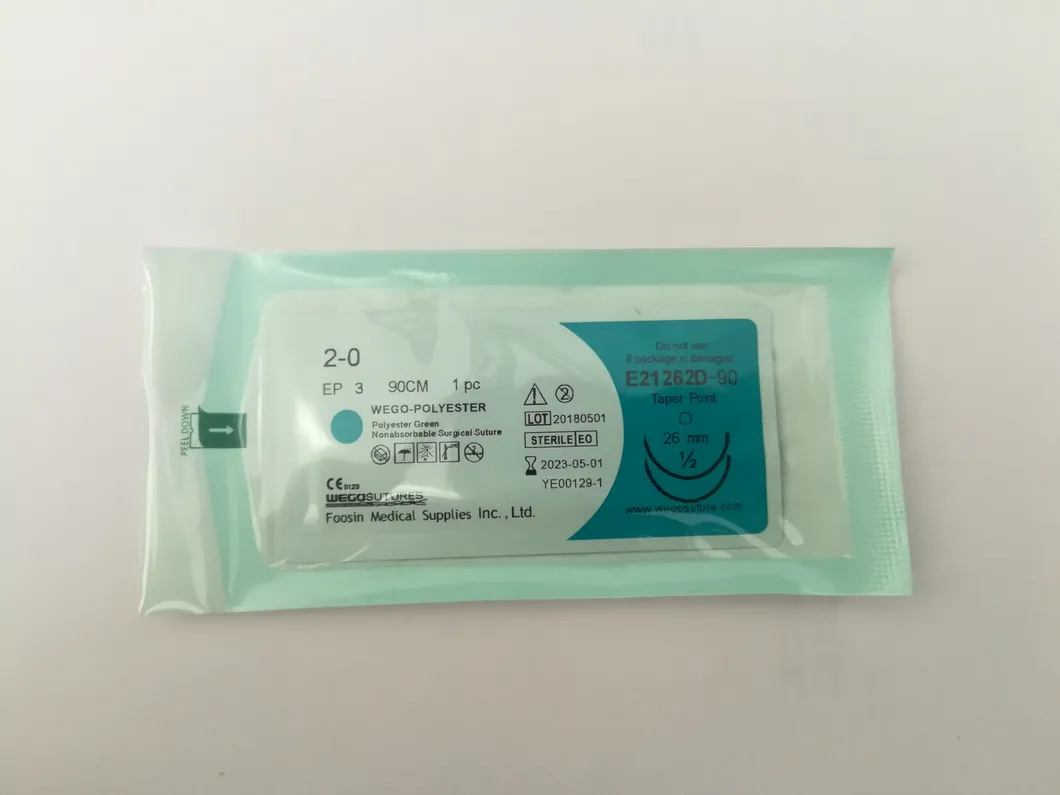 Green Polyester Surgical Suture
