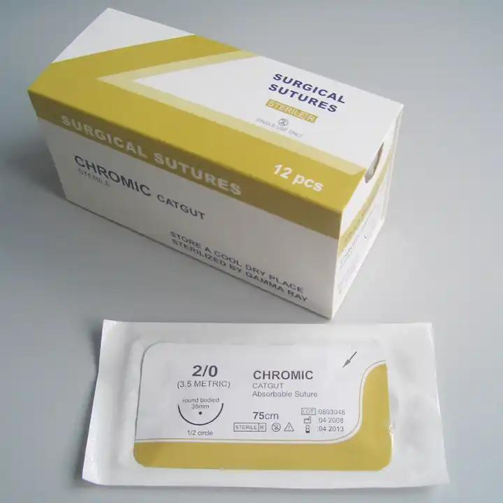 Medical Disposable Sterile Nylon Monofilament Silk Catgut Absorbable Surgical Suture with Needle