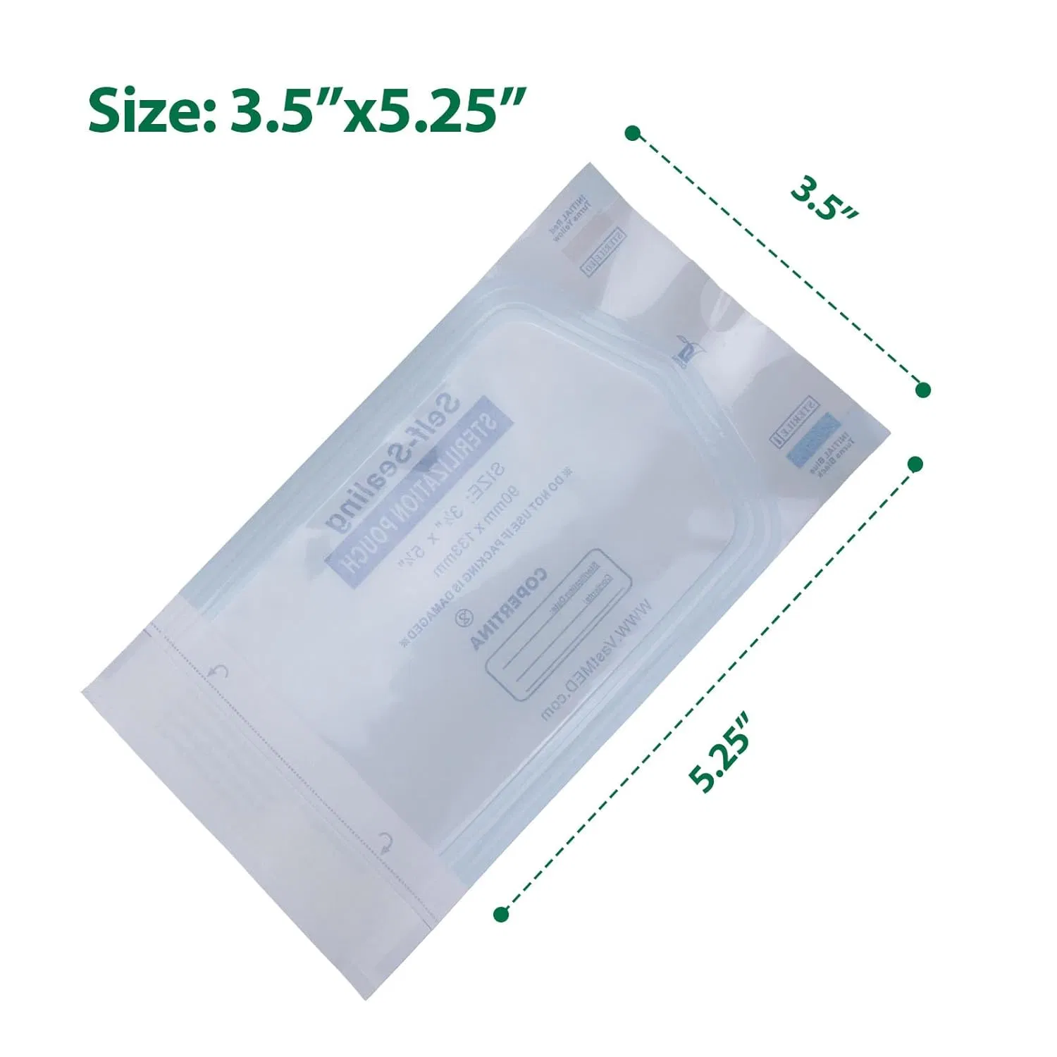 China Factory Direct Wholesale Disposable Surgical Instrument Pouches Self Seal Flat Peelable Sterilization Pouch for Medical Device Packaging