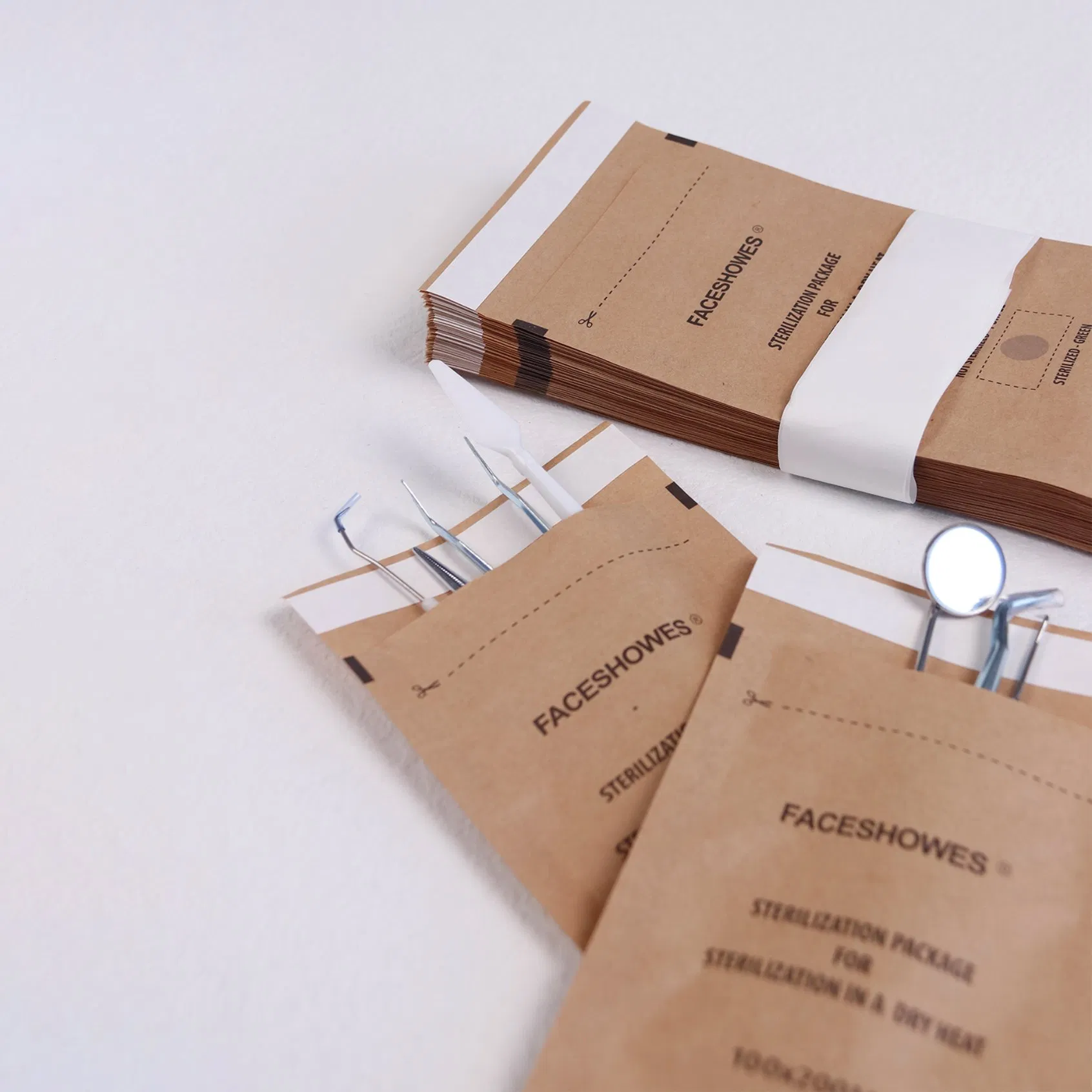 Disposable Medical Dental Pouch Sterilization Paper Film Sterilizing Pouches for Surgical Tools Dental Instruments