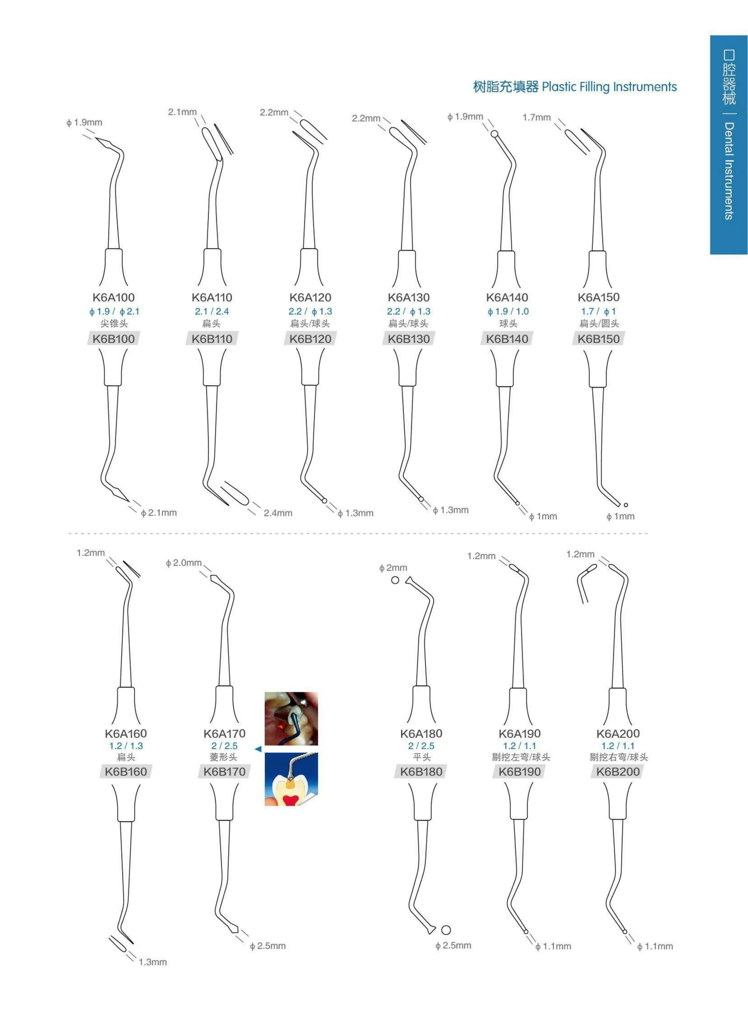 Dental Surgical Instruments Plastic Filling Restorative Tools Dental Filling Instruments