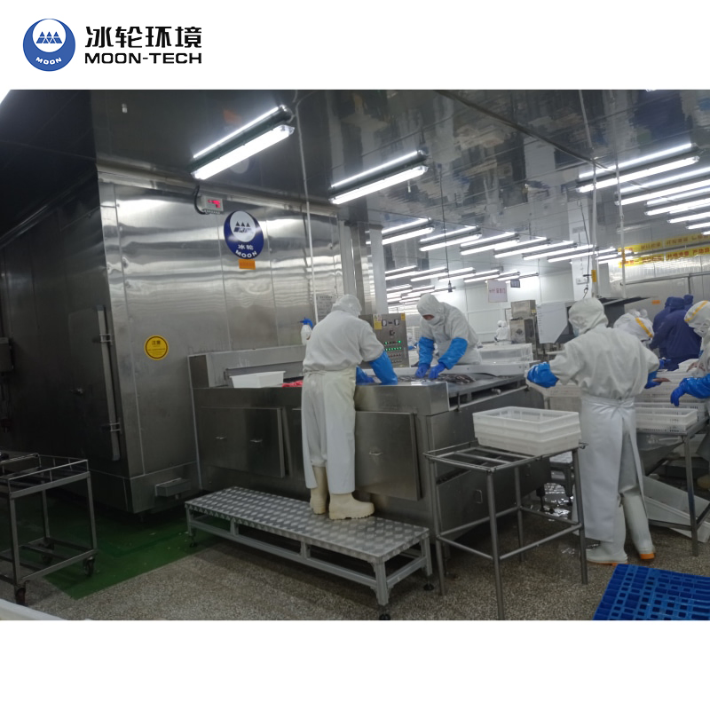 IQF Blast Tunnel Quick Freezing Machine Price Stainless Plate/Mesh Belt Tunnel Freezer for Dairy Processing Ice Cream, Frozen Yogurt