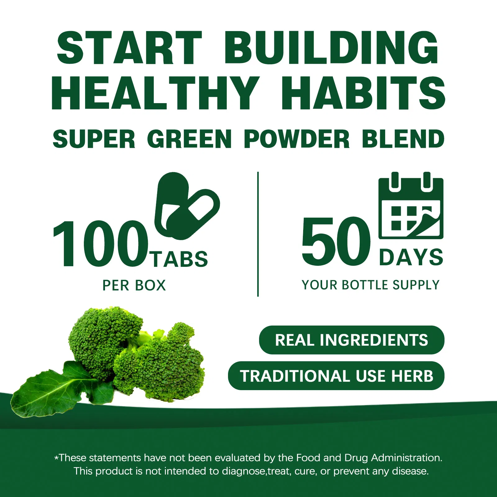 Super Greens Blend Capsules Supports Energy, Gut Health &amp; Digestion Non-GMO, Gluten-Free