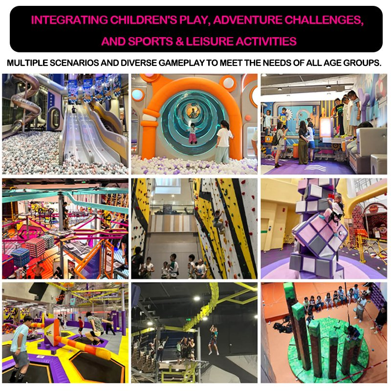 Commercial Family Sport Center Customized Adventure Park Equipment Kids Indoor Playground