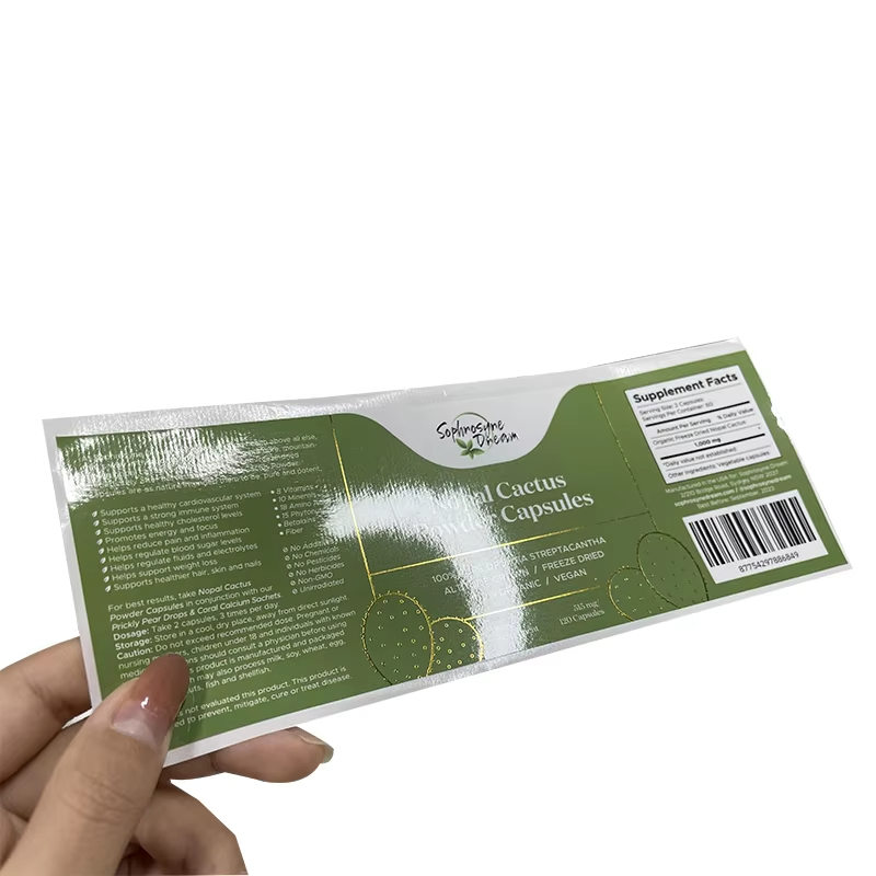 Custom Health Care Sticker Adhesive Food Vitamin Protein Nutrition Health Sport Supplement Pill Vial Label