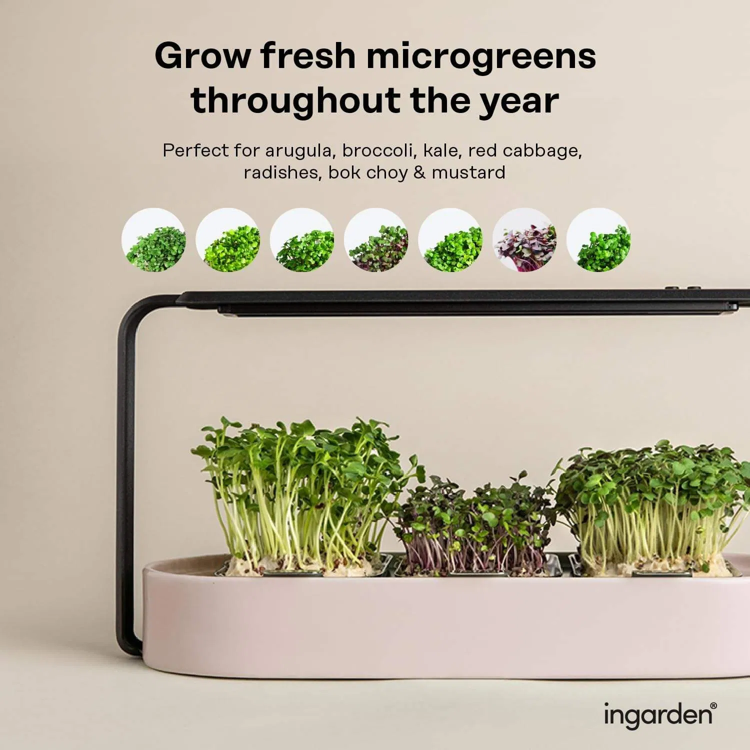 Microgreens Growing Kit LED Grow Lights Hydroponic Aeroponic Tower Systems for Kitchen
