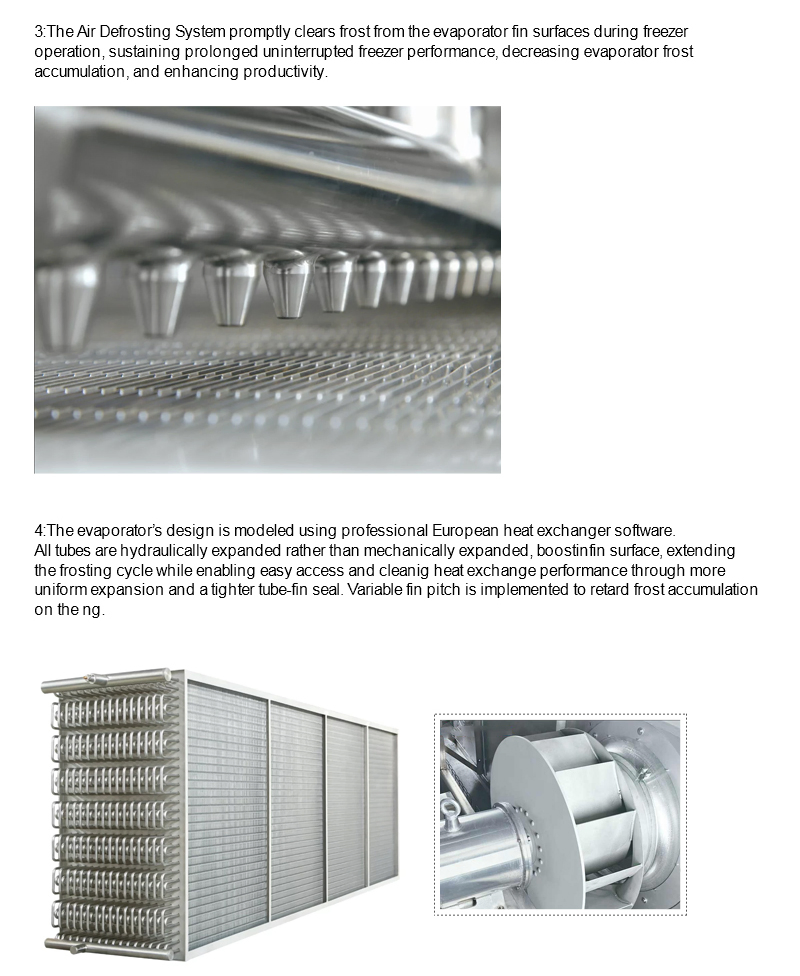 Icesta Automatic High Reliable Long Service Life Stainless Steel Quick Freezing Tunnel Freezer for Fish Meat Poultry