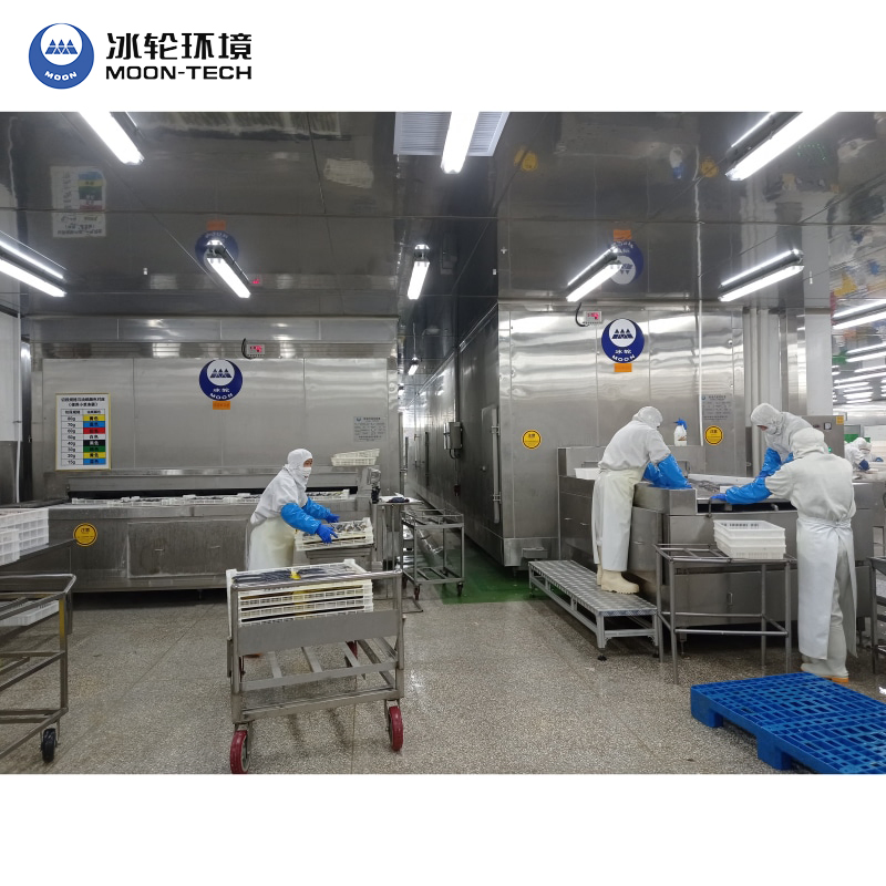 IQF Blast Tunnel Quick Freezing Machine Price Stainless Plate/Mesh Belt Tunnel Freezer for Dairy Processing Ice Cream, Frozen Yogurt