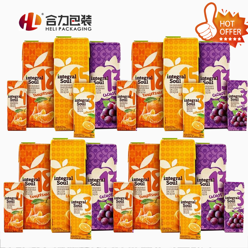 Durable Juice/Milk/Beverage/Cream/Water Food Aseptic Packaging Paper Box