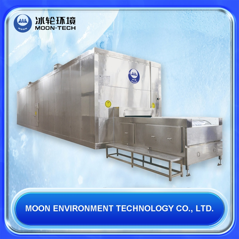 IQF Blast Tunnel Quick Freezing Machine Price Stainless Plate/Mesh Belt Tunnel Freezer for Dairy Processing Ice Cream, Frozen Yogurt