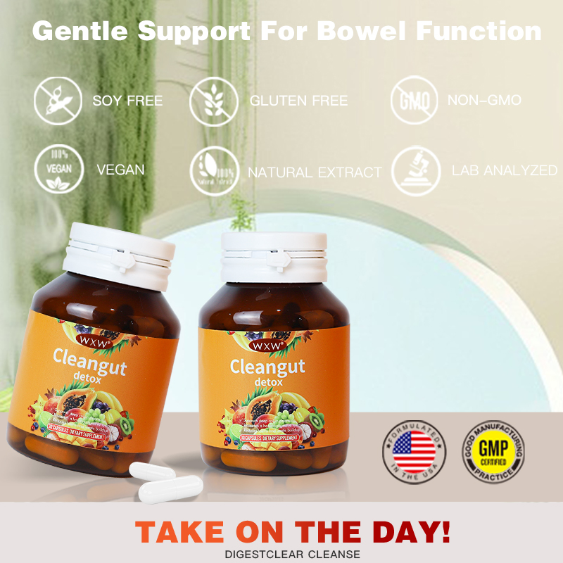 Custom Fiber Cleanse Detox Capsules for Gut Health and Wellness