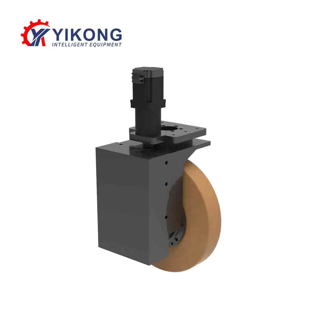 Yikong Hot Sale Sustainable 300mm Agriculture Wheel Caster Solid Wheel Rubber with 1000W for Agv Material Handling Equipment Parts