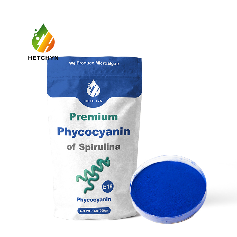 Organic 100% Pure Phycocyanin E18 - Blue Spirulina - Based Powder and Tablets for Wellness