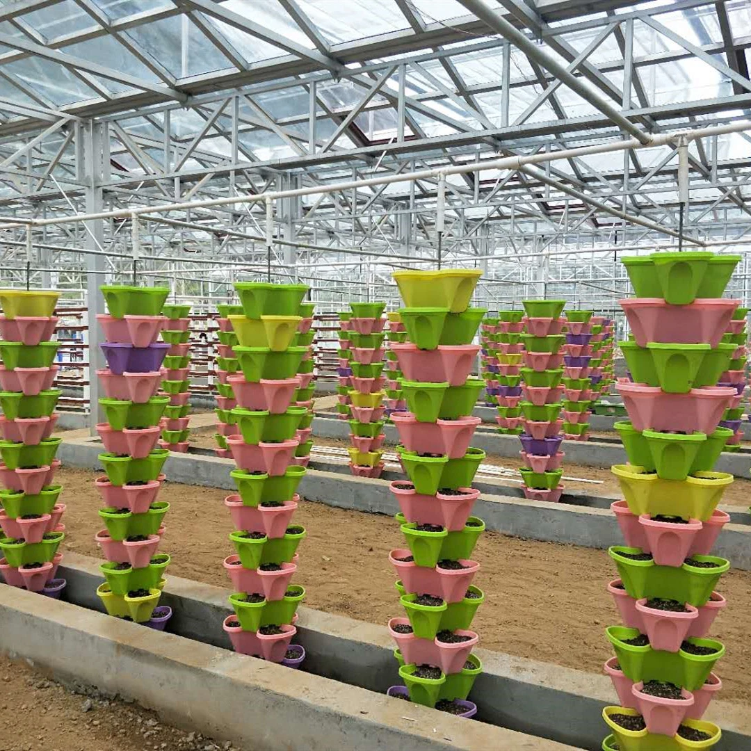 Prefabricated Vertical Farming Colorful Hydroponics System for Aquaponics
