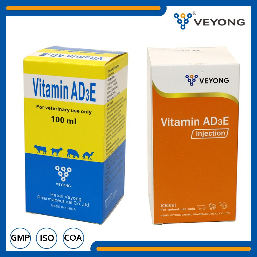 Veterinary Drug Multivitamin Nutrition Product Vitamin Ad3e Injection Weight Gain Injections for Cattle