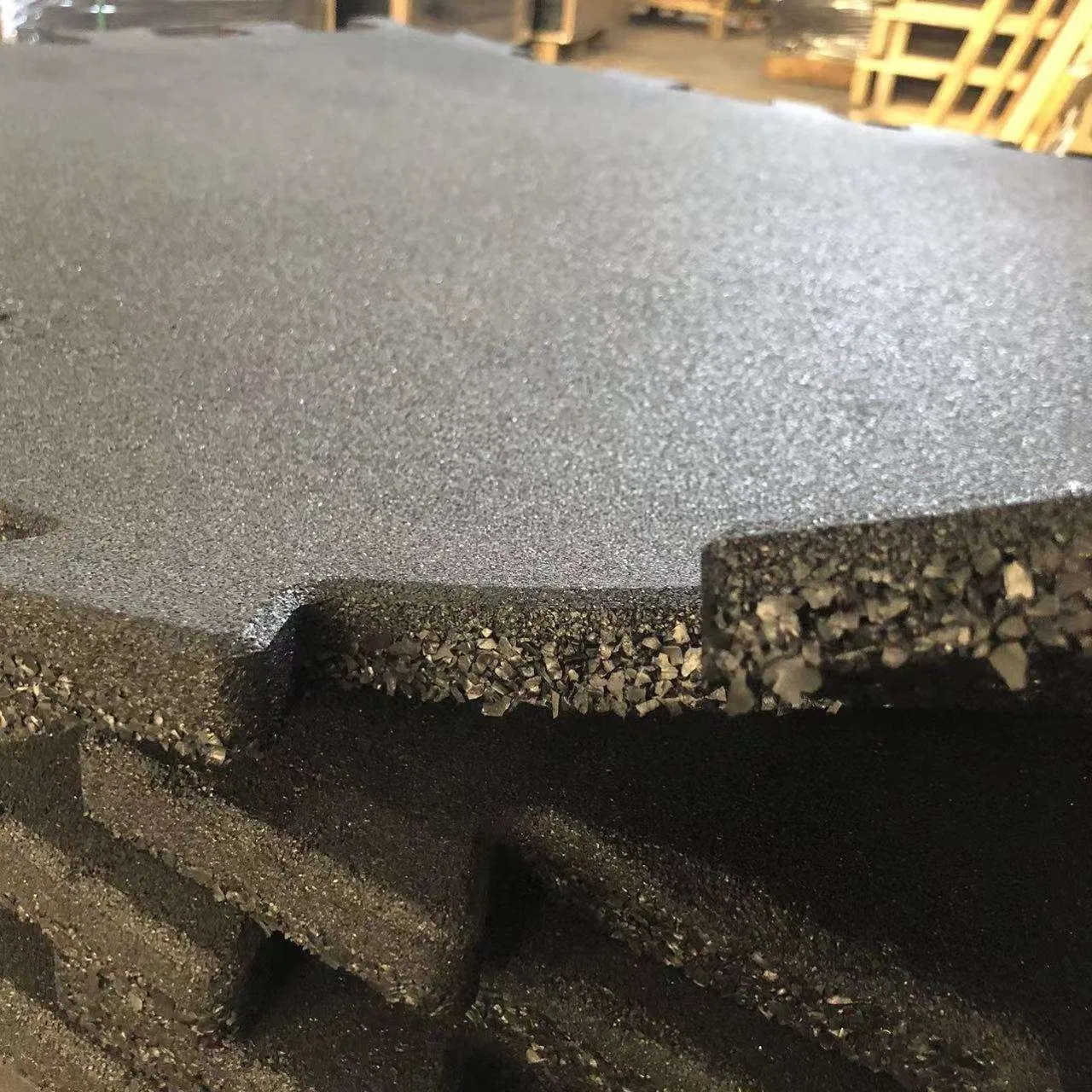 Zico Sports Puzzle Rubber Floor for Weight Room or Gym Fitness Center