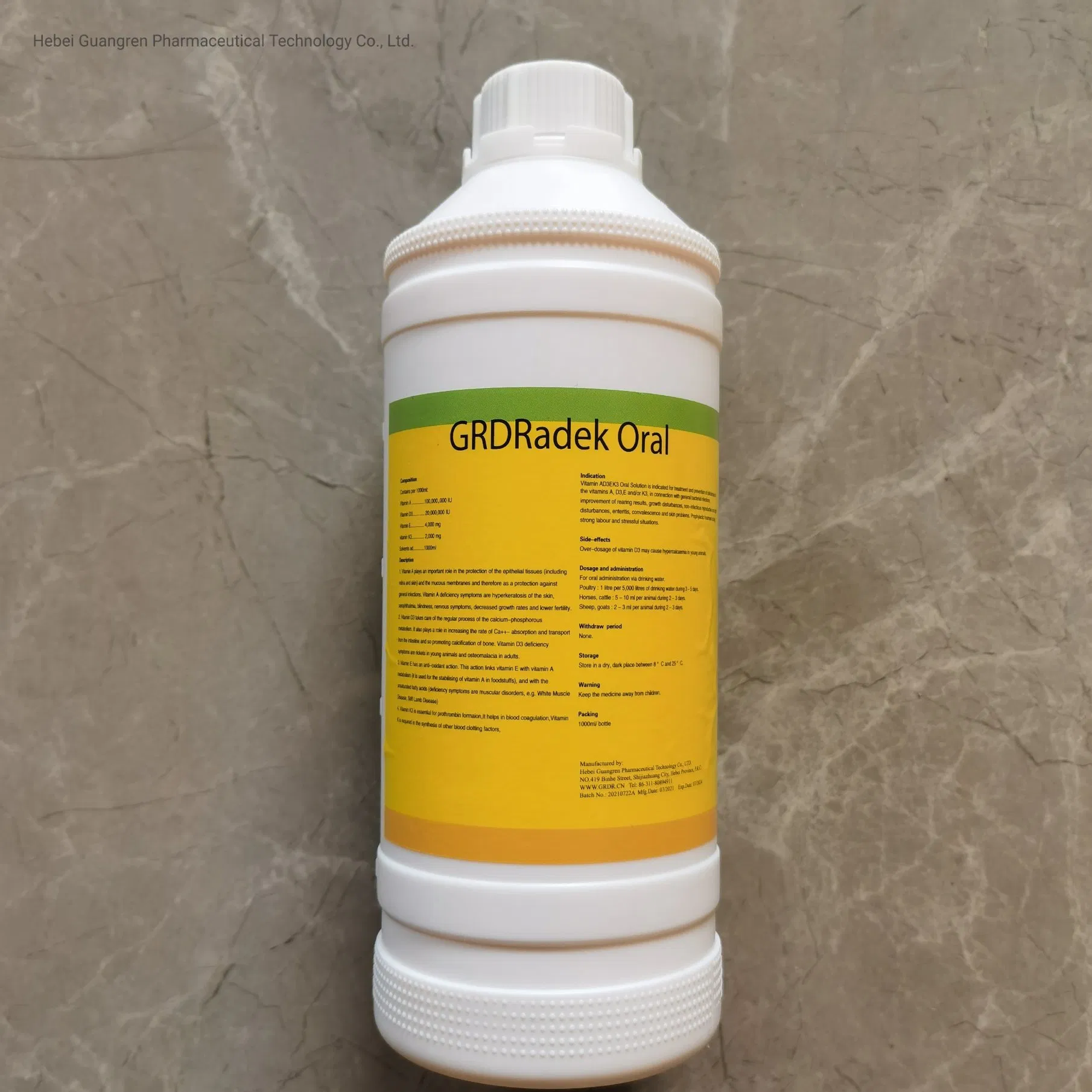 Poultry Livestock Supplement Adek Liquid Oral Solution Against Deficiencies Vitamins D3 E K3 a