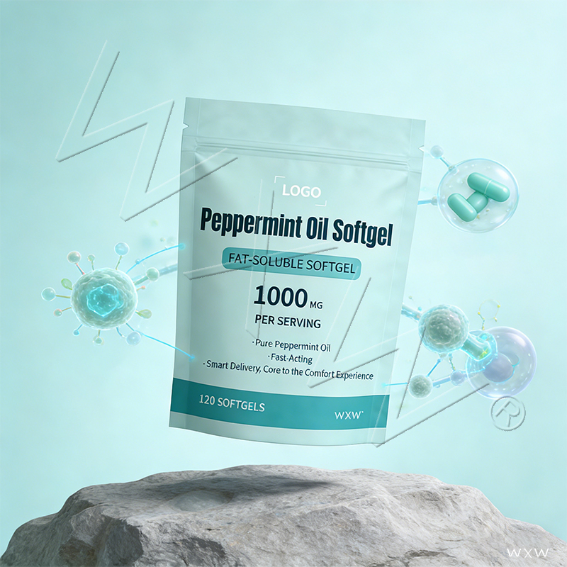 Peppermint Oil Softgel Capsules Herbal Promote Gut Health Supplements