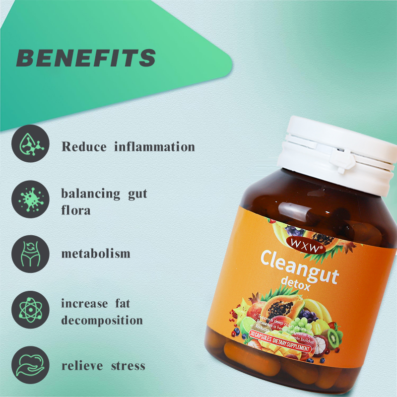 Custom Fiber Cleanse Detox Capsules for Gut Health and Wellness