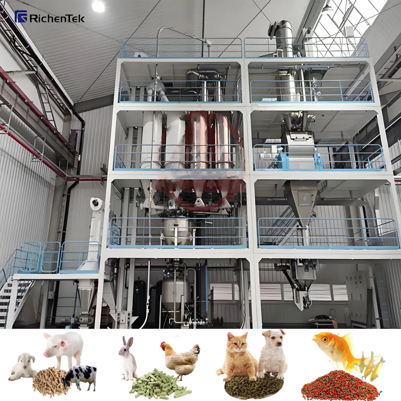 Customized Feed Material Handling System by Chinese Factory - Saves Labor, Feed Processing Line Customizable for Poultry, Aquatic and Livestock Feed