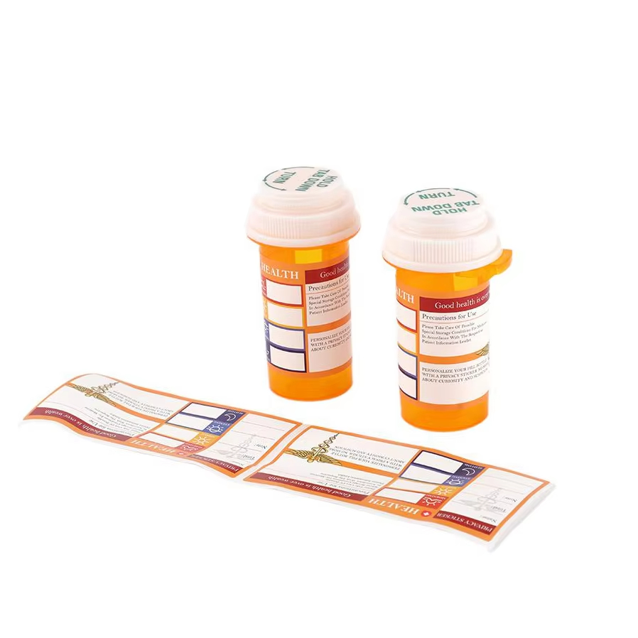 Custom Printed Medicine Labels Nutrition Health Product Label Stickers Private Logo for Medical Pill Bottles Supplement Stickers