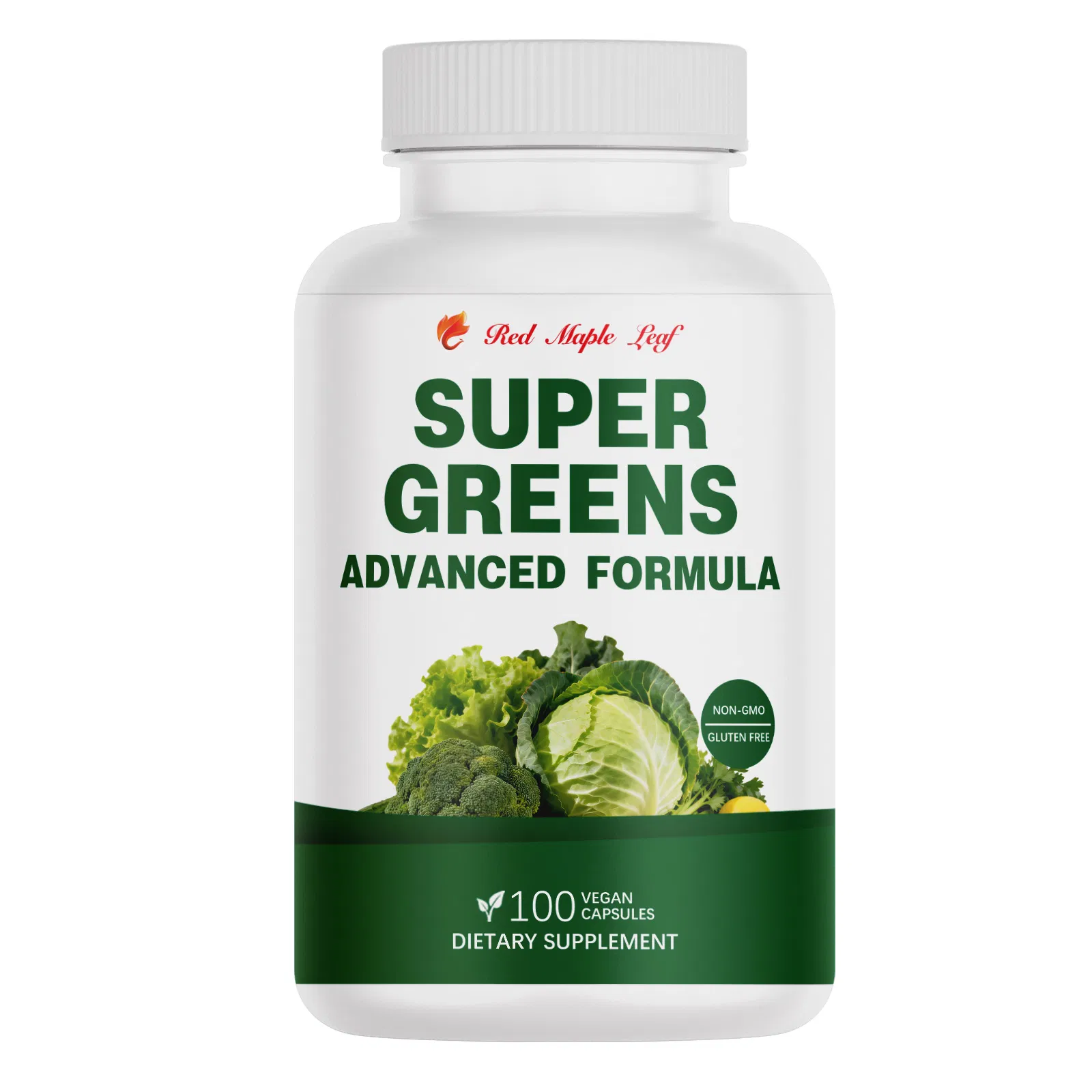 Super Greens Blend Capsules Supports Energy, Gut Health &amp; Digestion Non-GMO, Gluten-Free