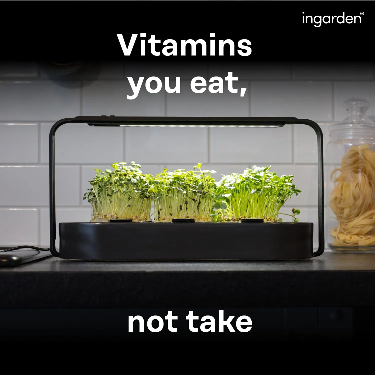 Ingarden Organic Superfood Sprouting Seed Pads Auto 4-Stage LED Grow Lights &amp; Hydroponic Watering System Microgreens Growing Kit