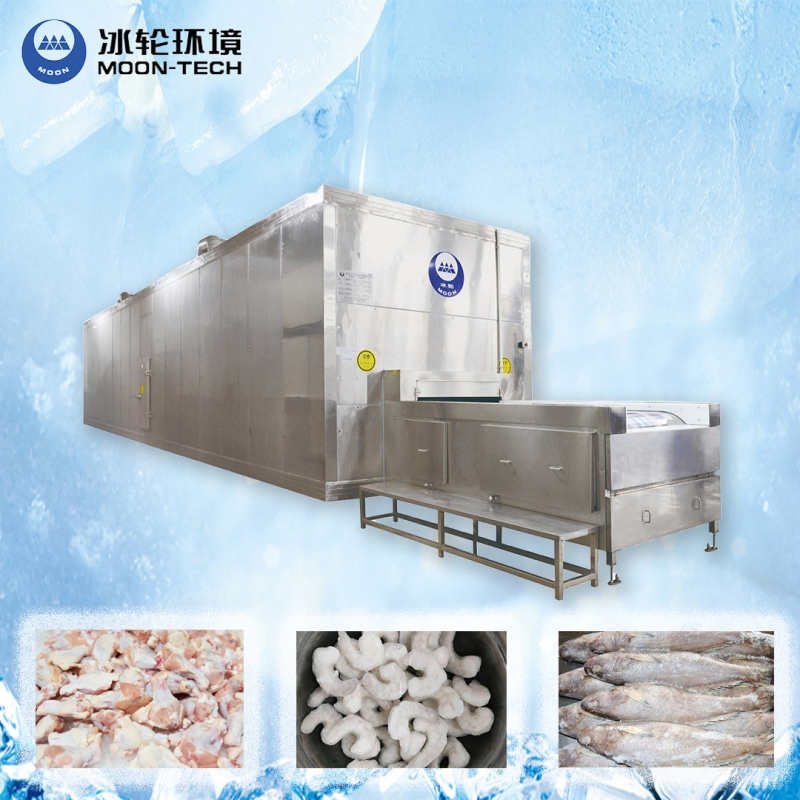 Practical Hot Sale IQF Quick Freezing Equipment Price Mesh/Plate Belt Tunnel Freezer for Seafood Processing Fish, Shrimp, Shellfish