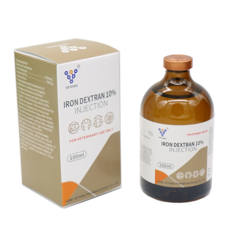 Pharmaceutical Products 10% Iron Dextran Injection Blood Iron Supplement for Veterinary