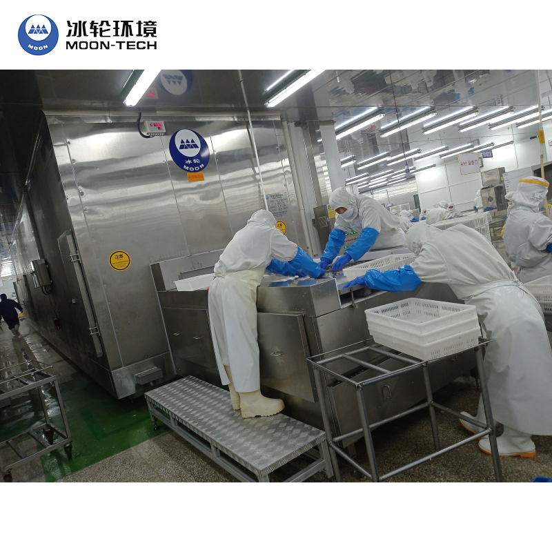 IQF Blast Tunnel Quick Freezing Machine Price Stainless Plate/Mesh Belt Tunnel Freezer for Dairy Processing Ice Cream, Frozen Yogurt