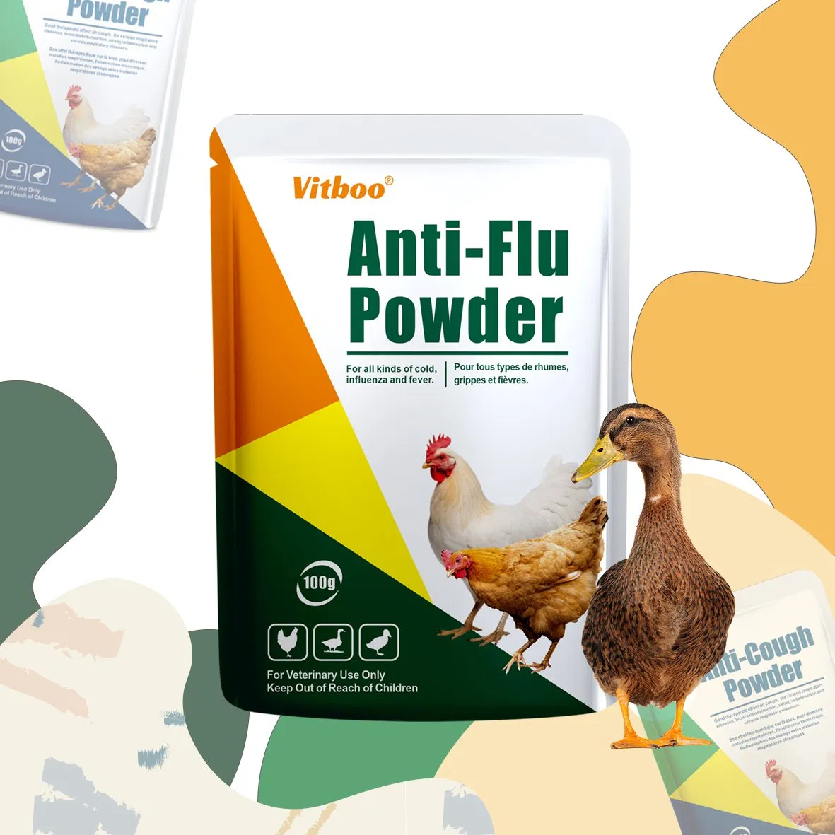 Custom Logo Poultry Anti-Flu Powder Enhance &amp; Strengthen Chicken's Natural Immune System