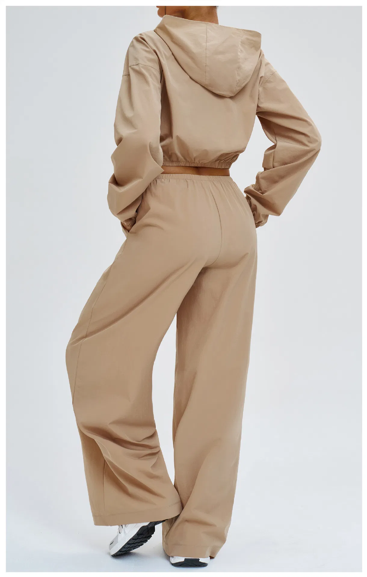 Custom Logo Fashion Solid Color 2 PCS Yoga Active Set Long Sleeve Sports Running Bra Suit Women Fitness Gym Jacket Wear for Ladies Athletic