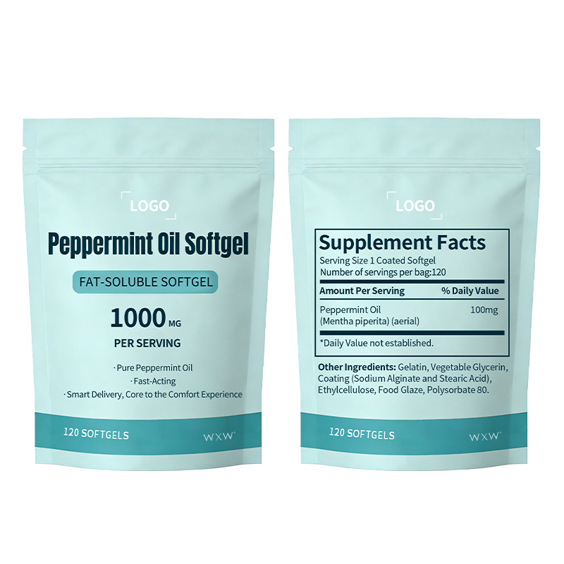 Peppermint Oil Softgel Capsules Herbal Promote Gut Health Supplements