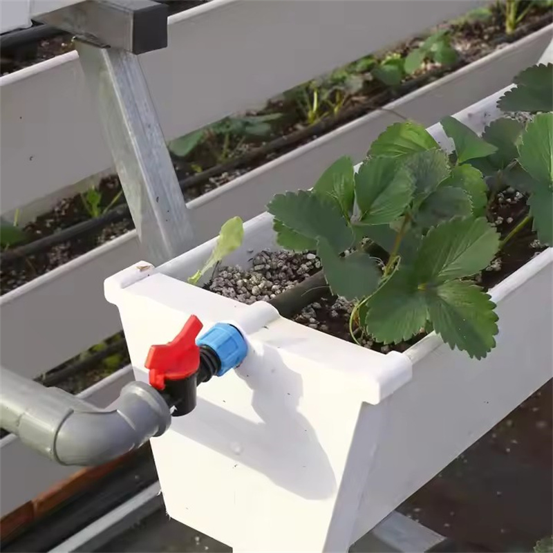 PVC Nft Gutter Hydroponics Gully System Automatic Growing Strawberry Pipeline Flat Channel Hydroponics System