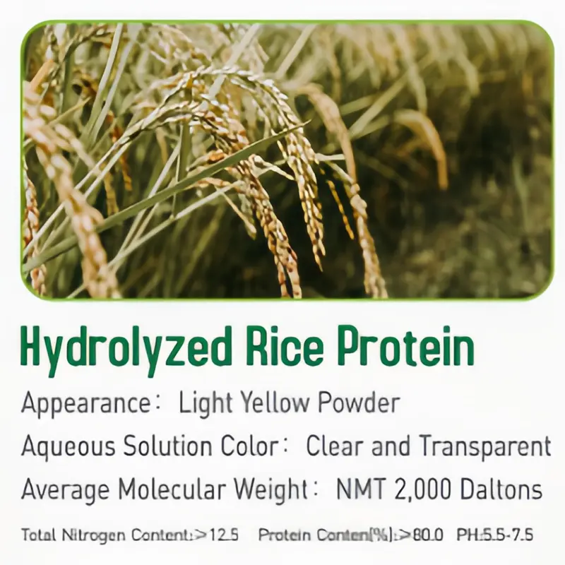 Wholesale Natural Vegan Hydrolysed Rice Protein For Hair&Skin Care Factories, Pricelist