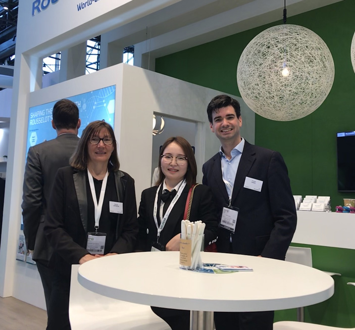 Le-Nutra product samples at exhibition