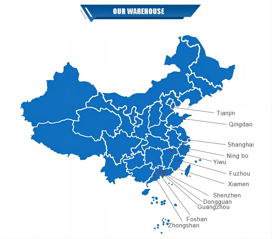Warehouse Locations Map